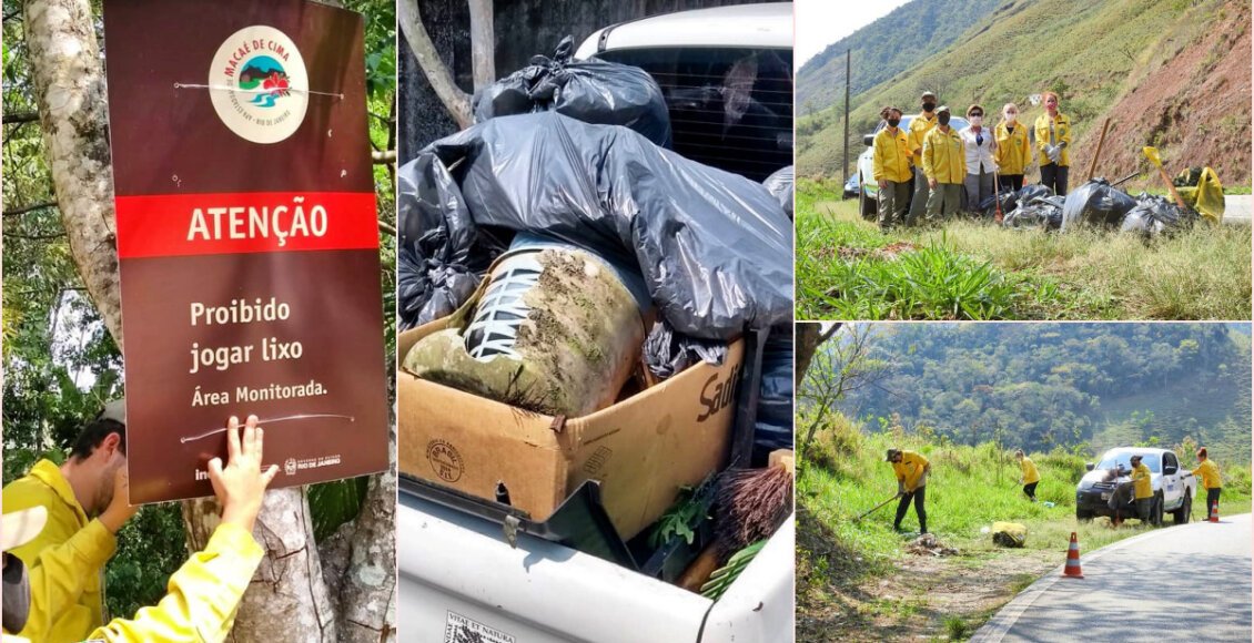 Mutirão recolhe lixo na Serramar, em Nova Friburgo e Casimiro de Abreu