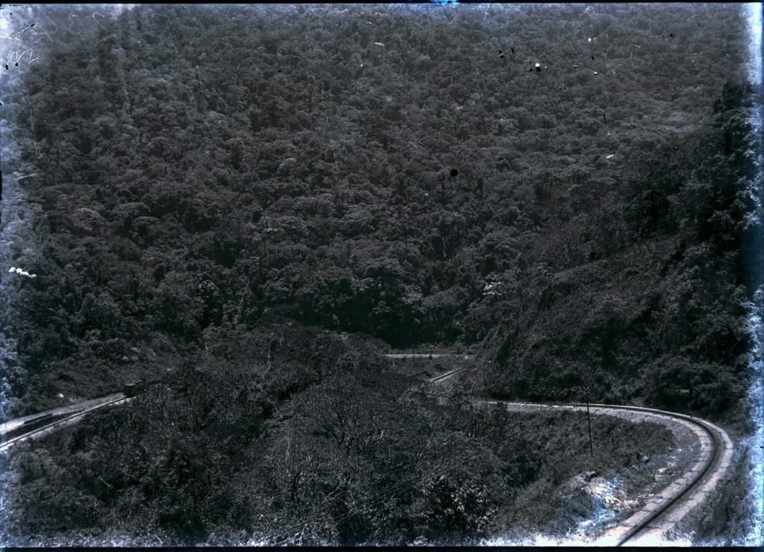 A serra de Friburgo é uma das mais fortes rampas ferroviárias existentes no mundo. Acervo RFFSA